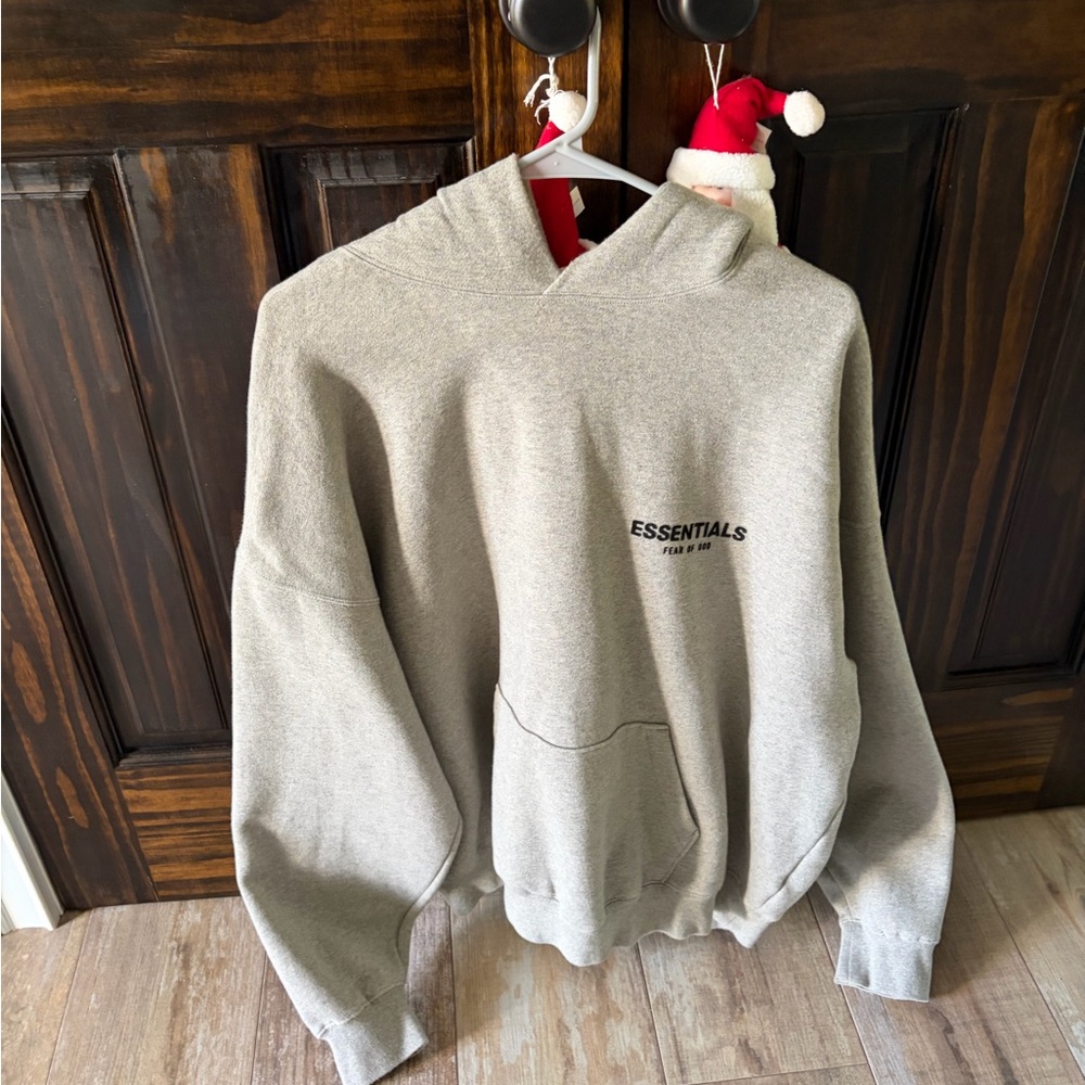 Essentials Light Gray Men's Hoodie